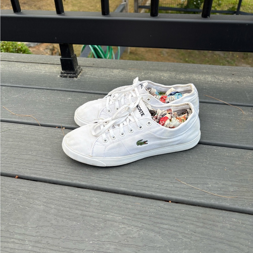 Lacoste White Sneakers Classic Canvas Design
